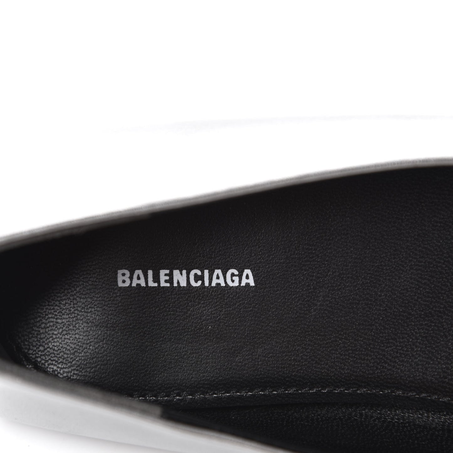 Metallic Calfskin BB Knife Pointy Toe Ballerina Flats 36 Silver Hardware