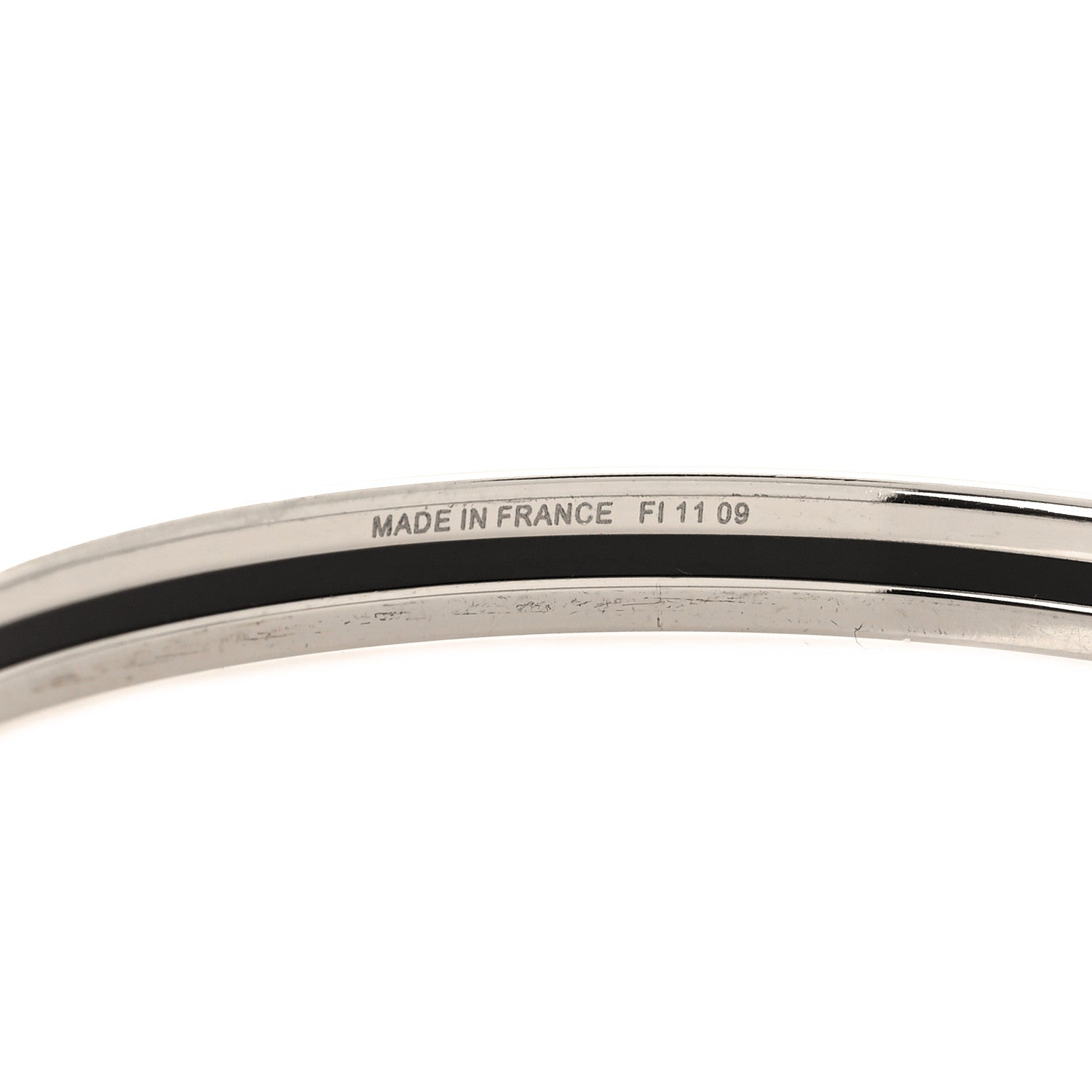 Hermes Enamel Printed Extra Narrow Bandana Bangle 70 Rose Fever 5 of 5