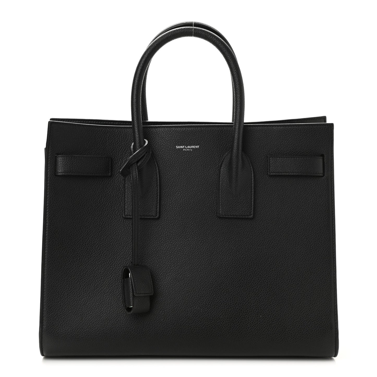 Grained Calfskin Small Sac De Jour Black