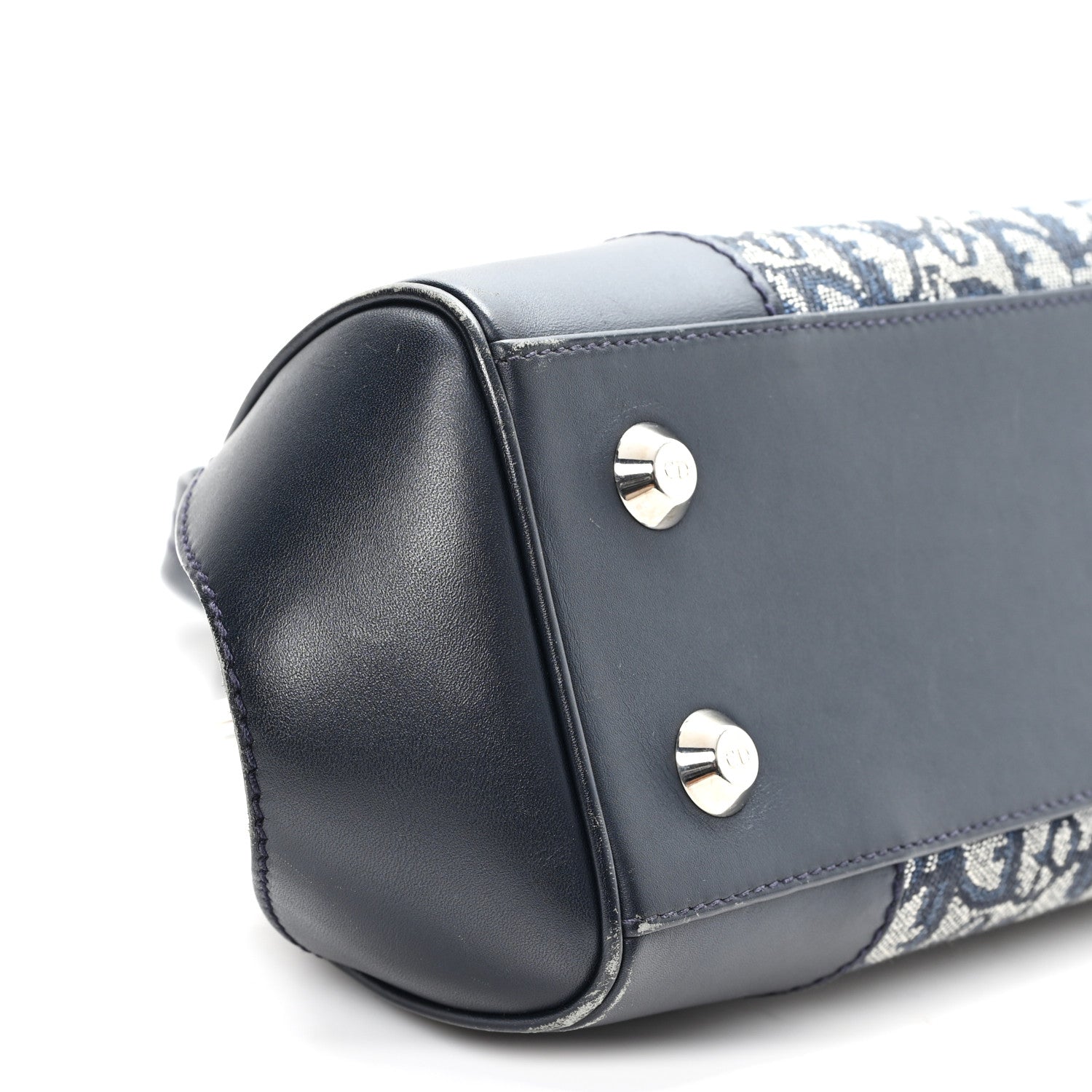Christian Dior Monogram Frame Satchel Blue 9 of 11