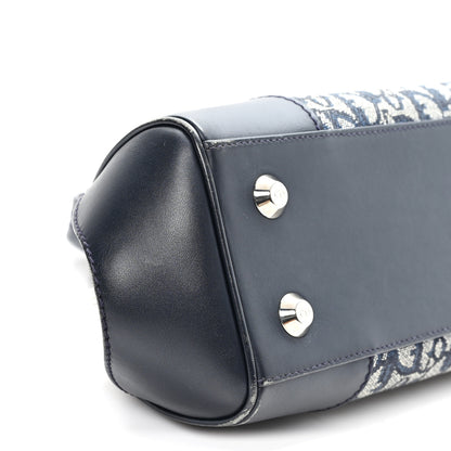 Christian Dior Monogram Frame Satchel Blue 9 of 11