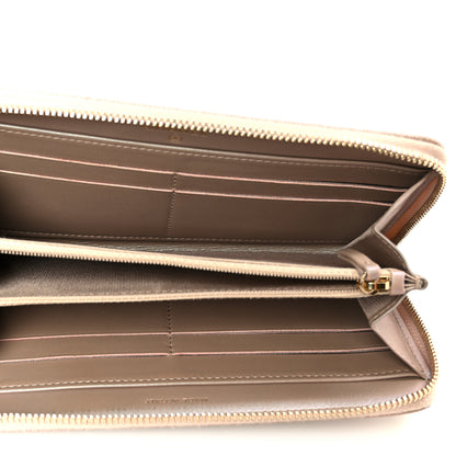 Chanel Iridescent Caviar Quilted Large Gusset Zip Around Wallet Beige 5 of 9