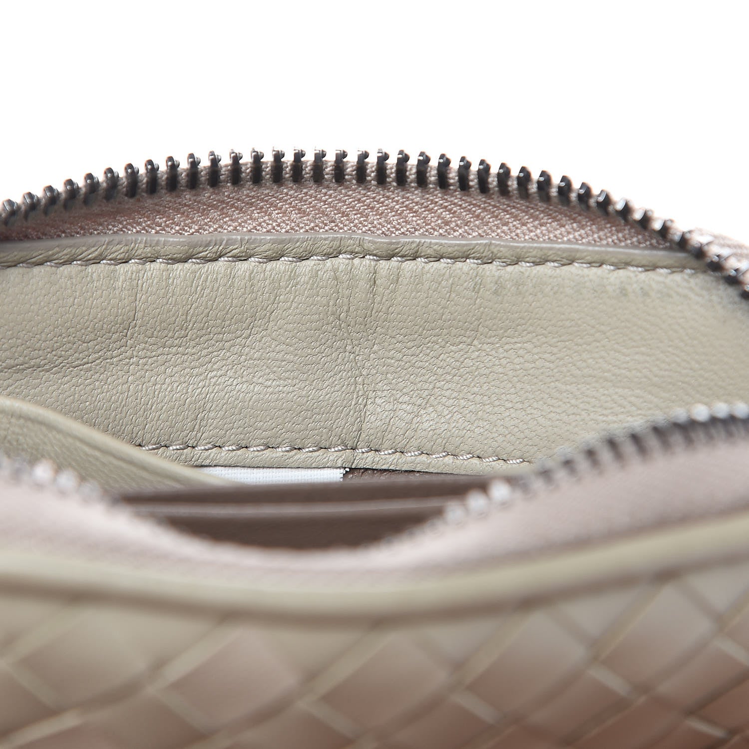 Bottega Veneta Nappa Intrecciato Zip Around Coin Purse Fume 11 of 12