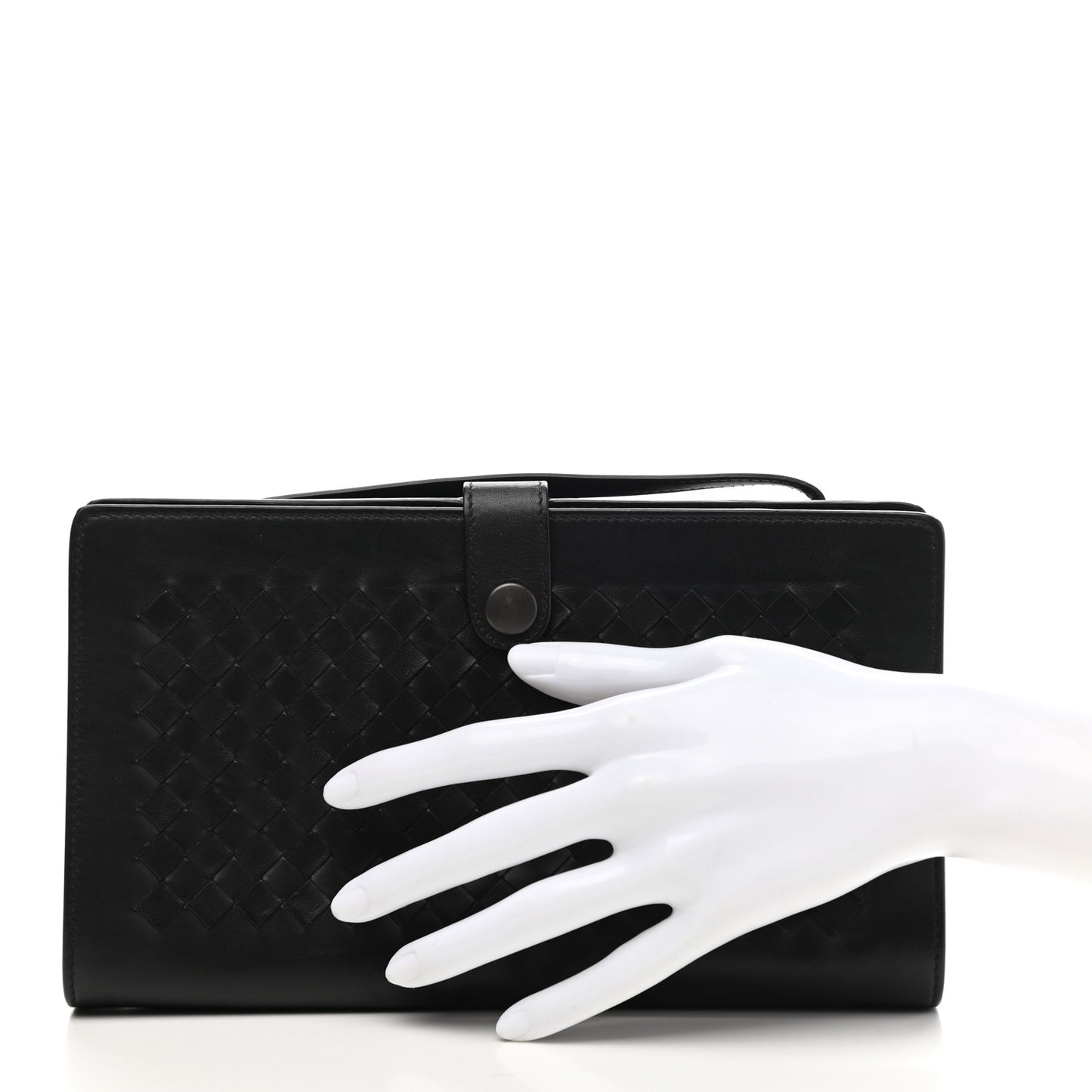 Nappa Intrecciato Clutch Wallet Black