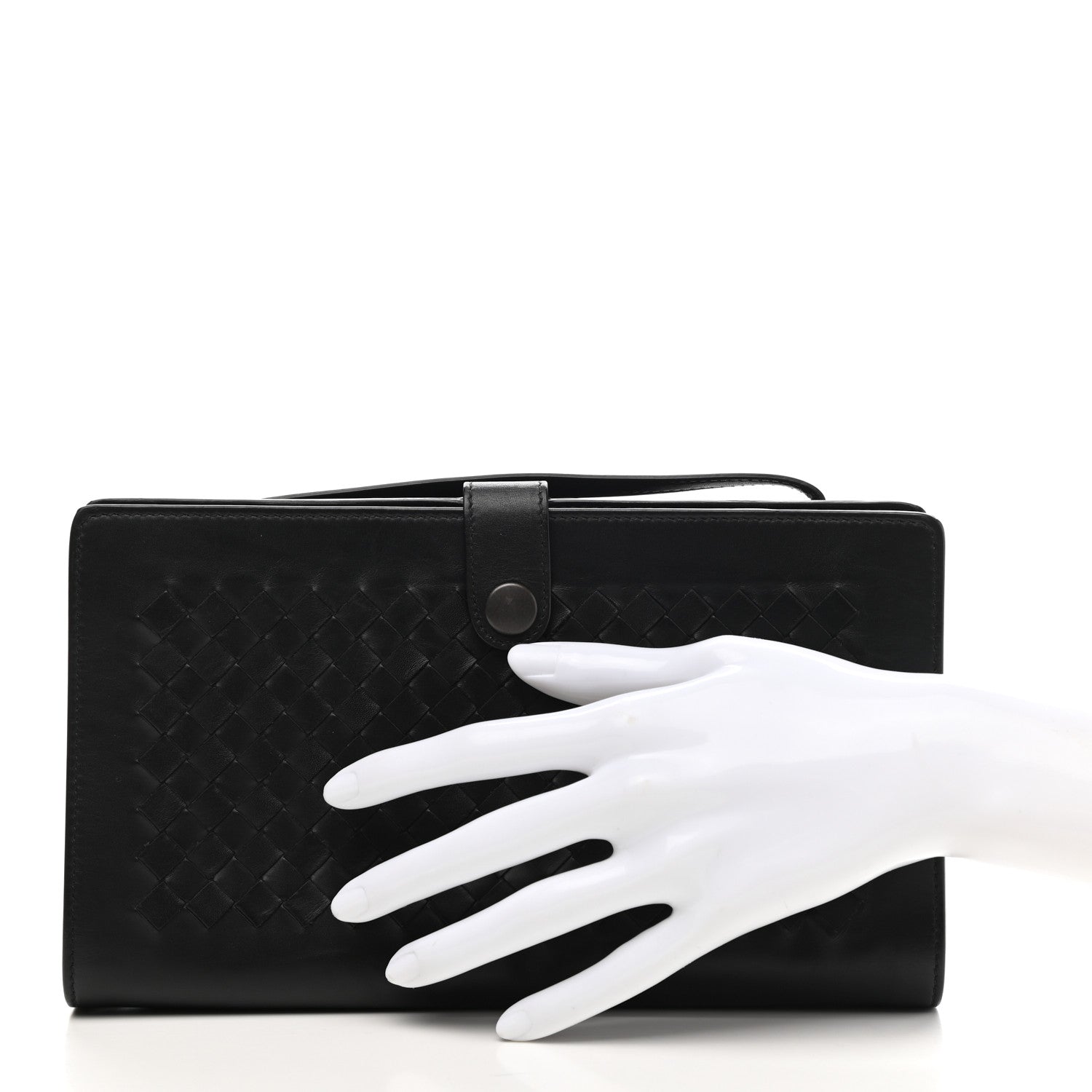 Bottega Veneta Nappa Intrecciato Clutch Wallet Black 2 of 10