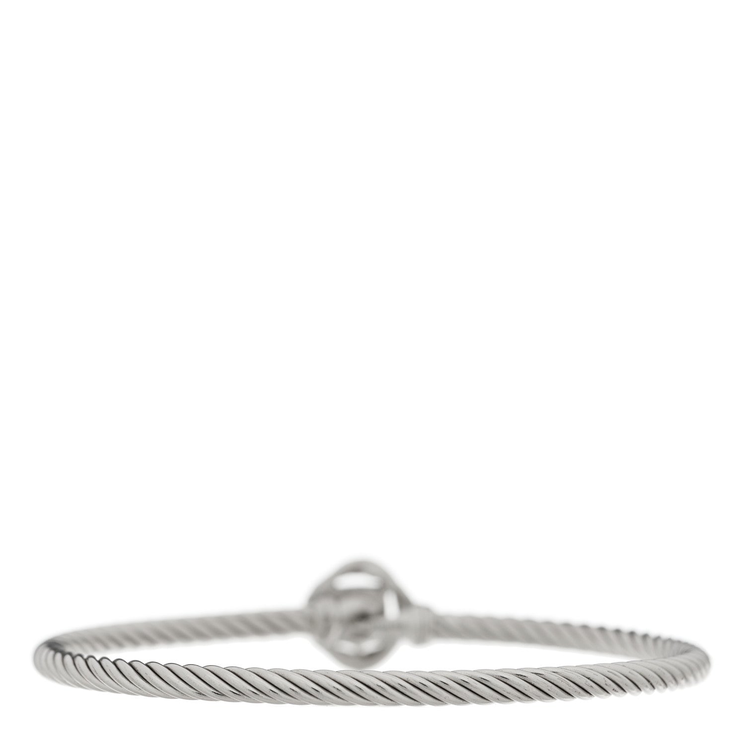 David Yurman Sterling Silver Diamond 3mm Infinity Bracelet 2 of 4