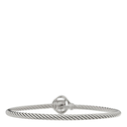 David Yurman Sterling Silver Diamond 3mm Infinity Bracelet 2 of 4