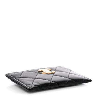Chanel Caviar Quilted Textured CC Card Holder Black 4 of 9