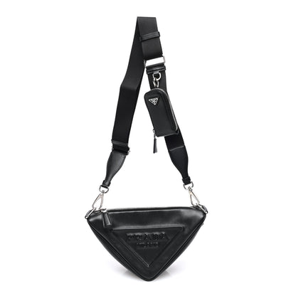 Prada Grace Lux Triangle Shoulder Bag Black 1 of 8