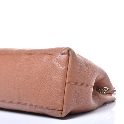 Gucci Pebbled Calfskin Medium Soho Chain Shoulder Bag Dusty Blush 9 of 9