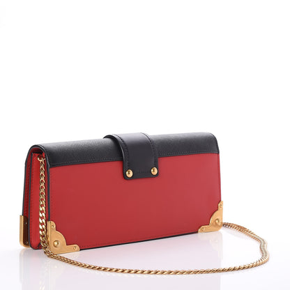 Prada City Calf Saffiano Cahier Pochette Fuoco Black 3 of 6