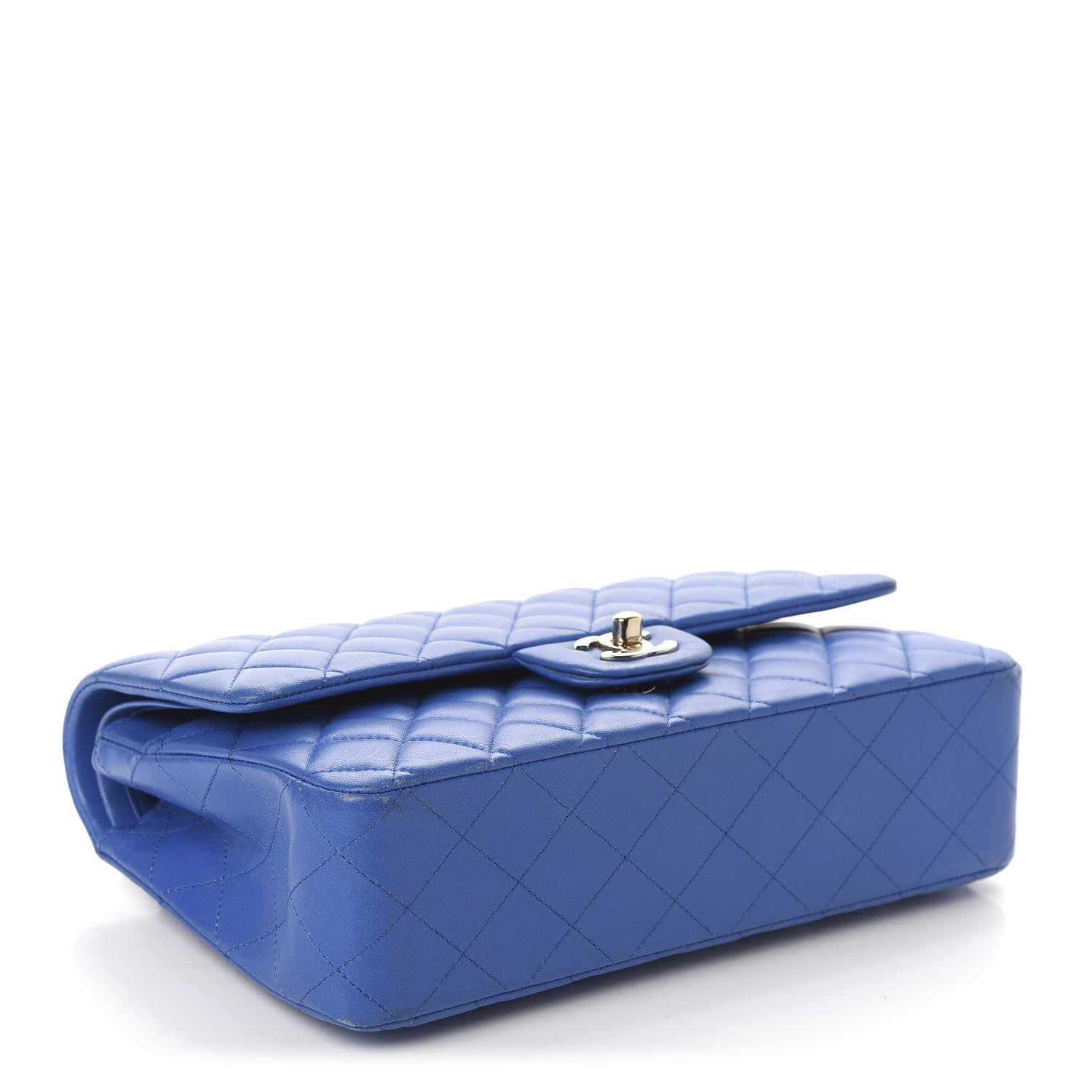 Chanel Lambskin Quilted Medium Double Flap Blue 5 of 16