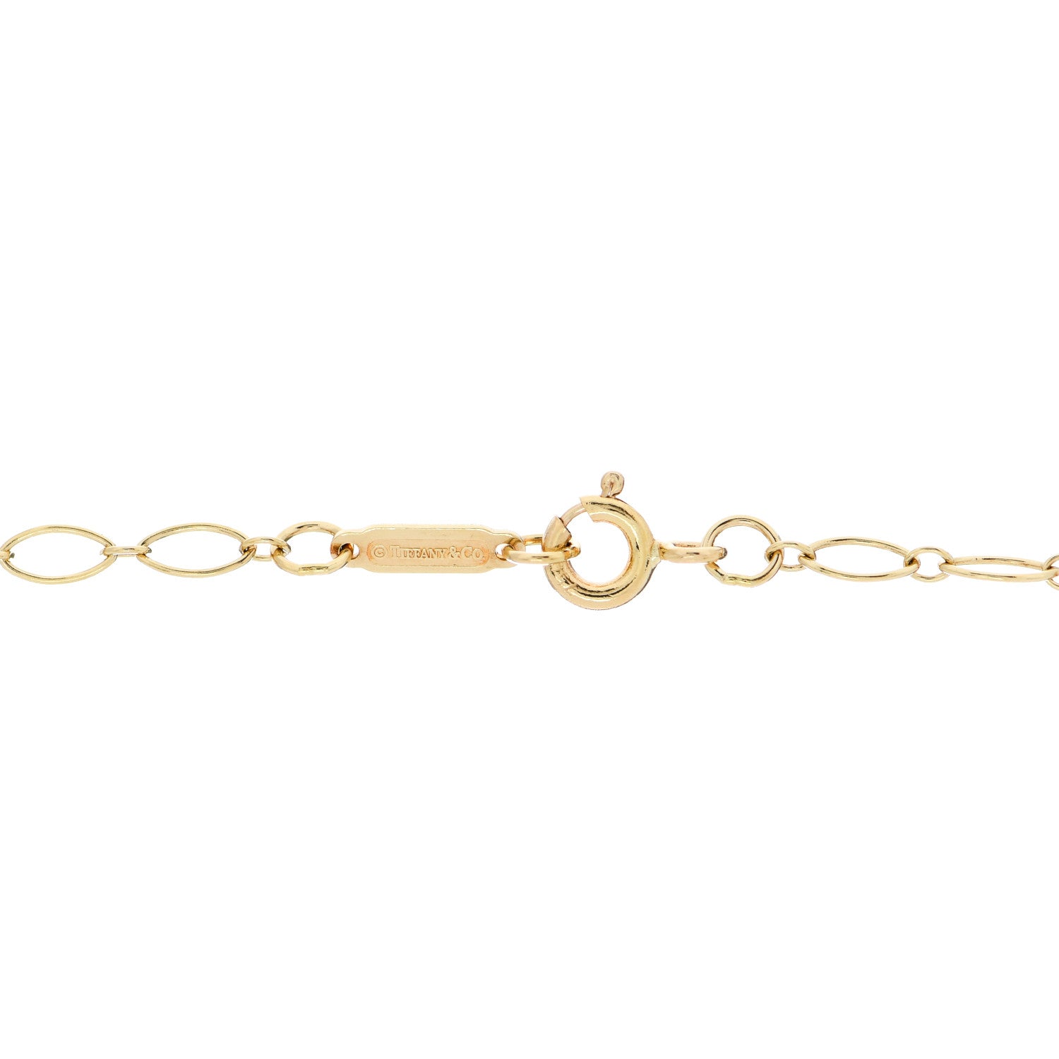 Tiffany 18K Yellow Gold Diamond Quatrefoil Key Pendant Necklace 4 of 5