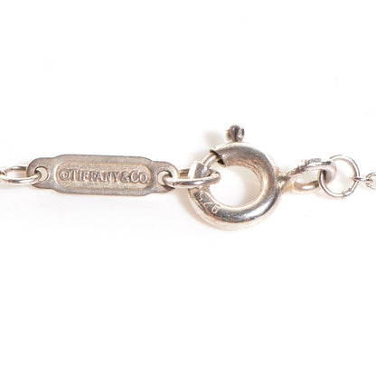 Tiffany Sterling Silver Diamond Crown Key Pendant Necklace 5 of 6