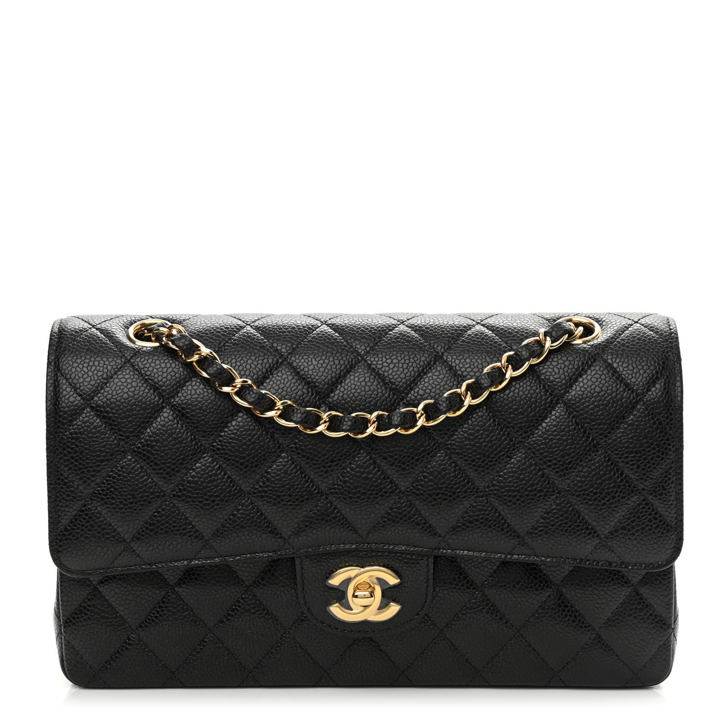 Chanel Caviar Quilted Medium Double Flap Black 1 of 9