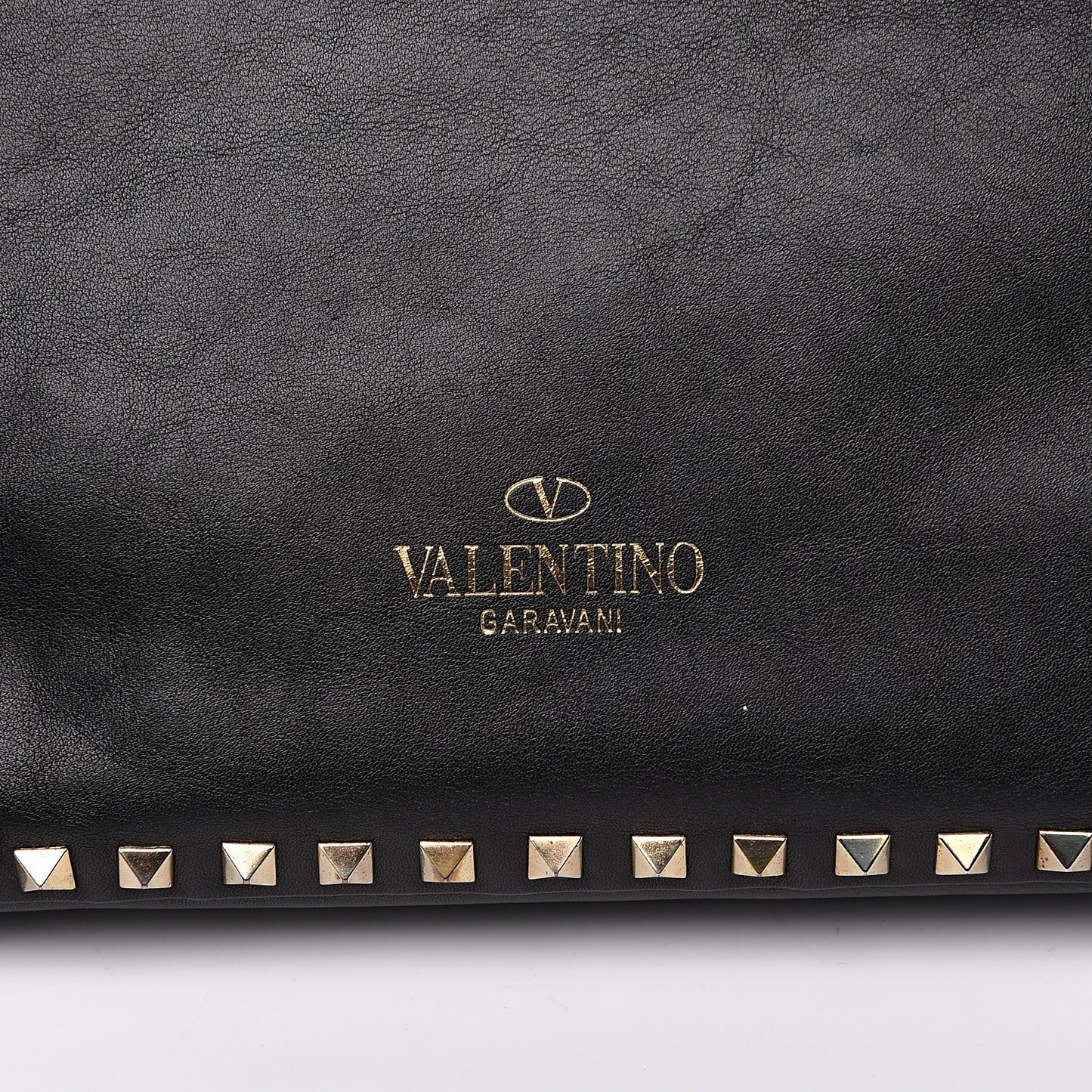 Vitello Medium Rockstud Tote Black