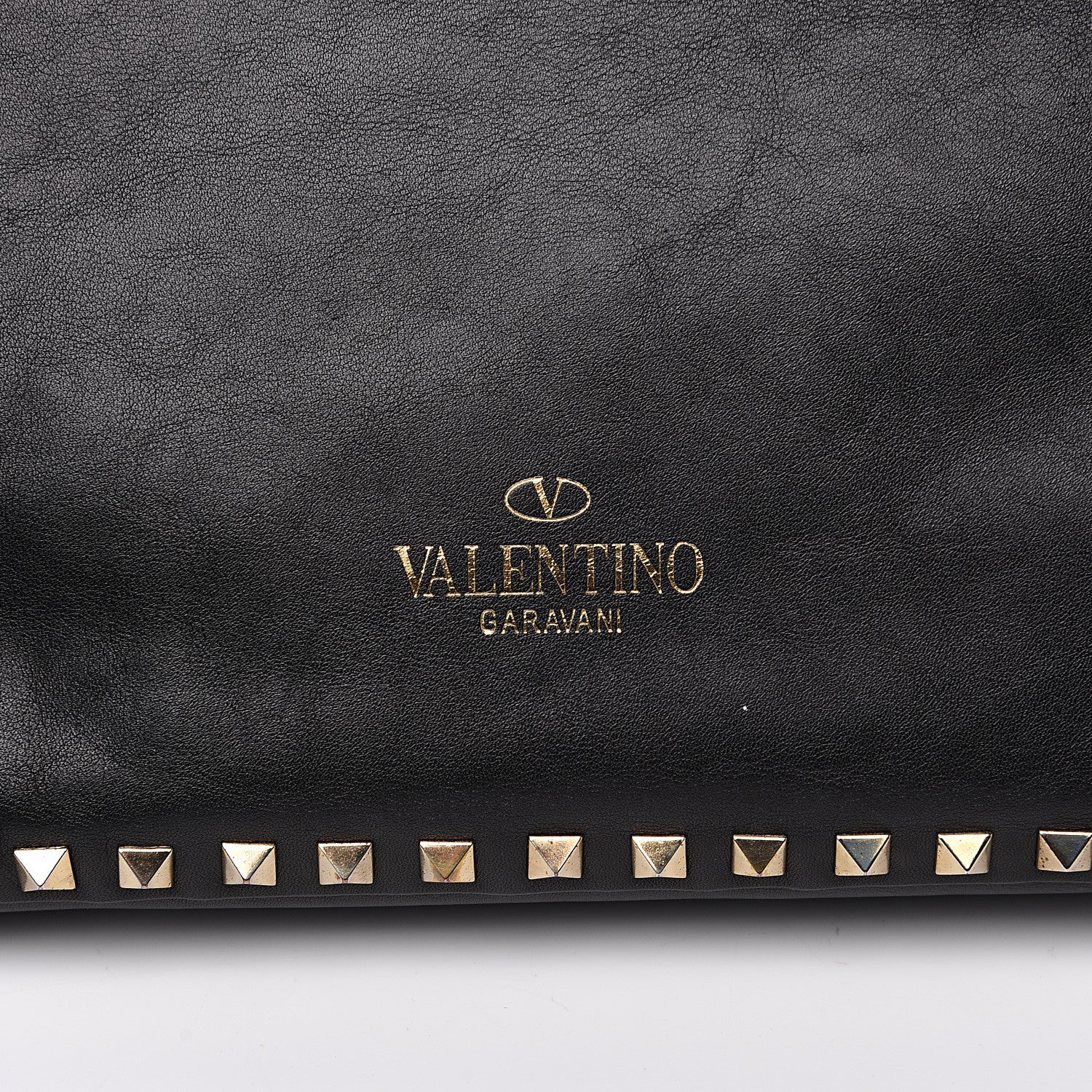 Valentino Garavani Vitello Medium Rockstud Tote Black 13 of 14