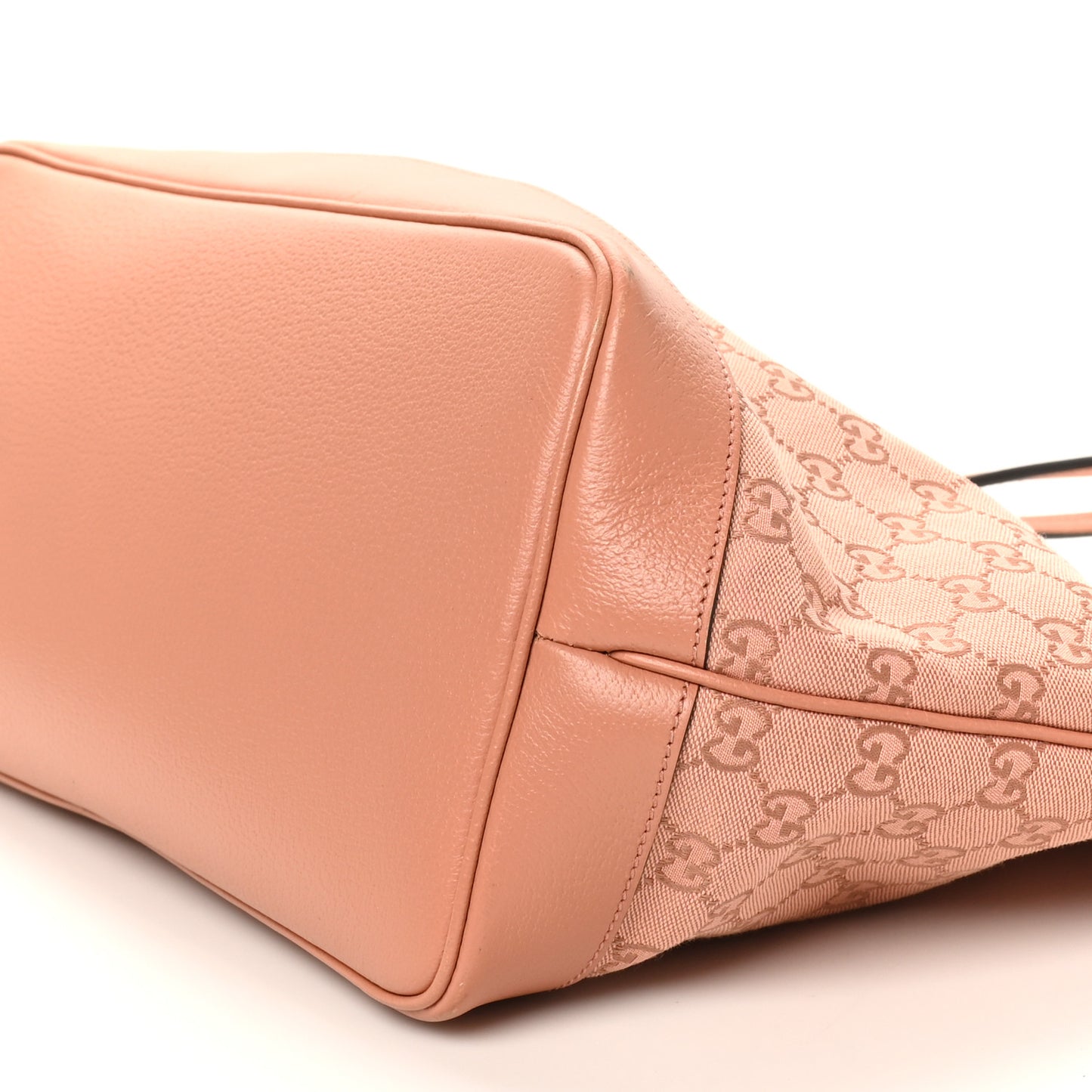 Monogram Textured Dollar Calfskin Large Ophidia Shopping Tote Cloche Rose Pink