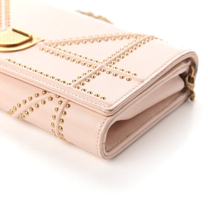 Christian Dior Calfskin Studded Diorama Croisiere Chain Wallet Nude 7 of 11