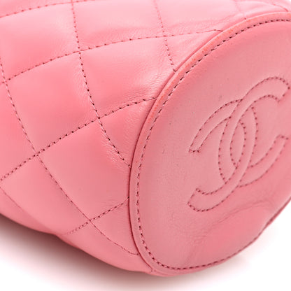 Chanel Lambskin Quilted Mini Crown Box Bag Pink 9 of 11