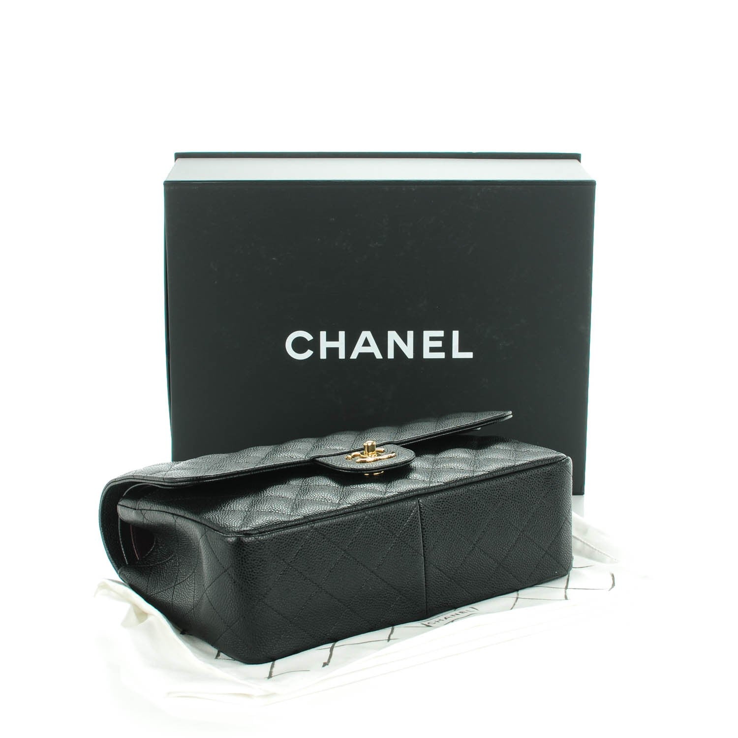 Chanel Caviar Quilted Jumbo Double Flap Black 4 of 8