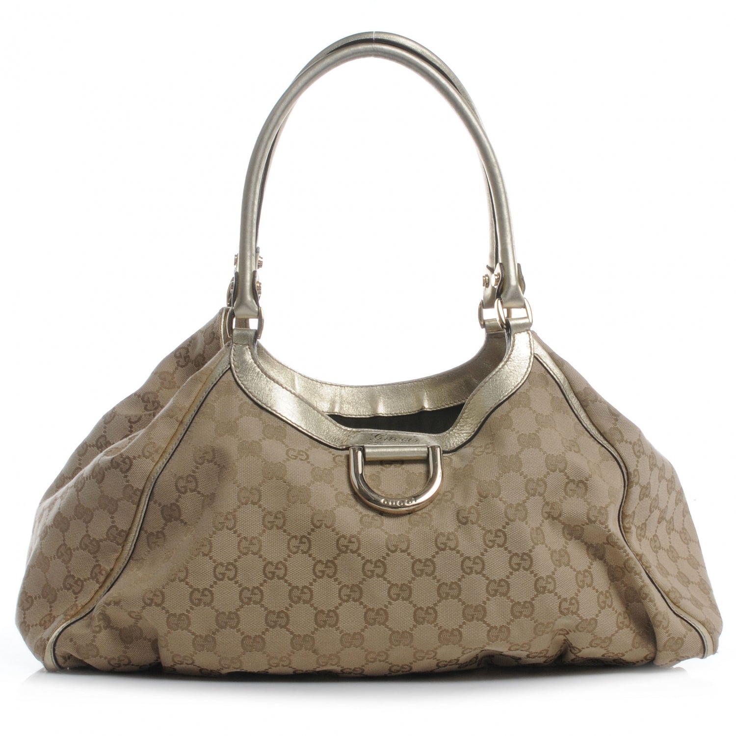 Gucci Monogram D Gold Hobo Metallic Gold 1 of 7
