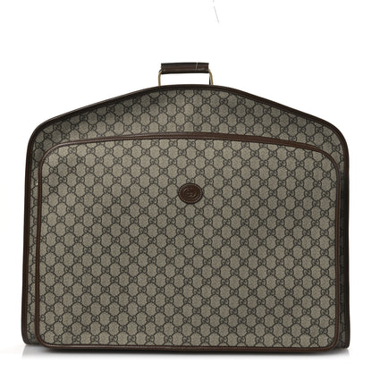 Gucci GG Supreme Monogram Azalea Calfskin Retro Interlocking G Hanger Garment Bag Beige Ebony Brown Sugar 1 of 10