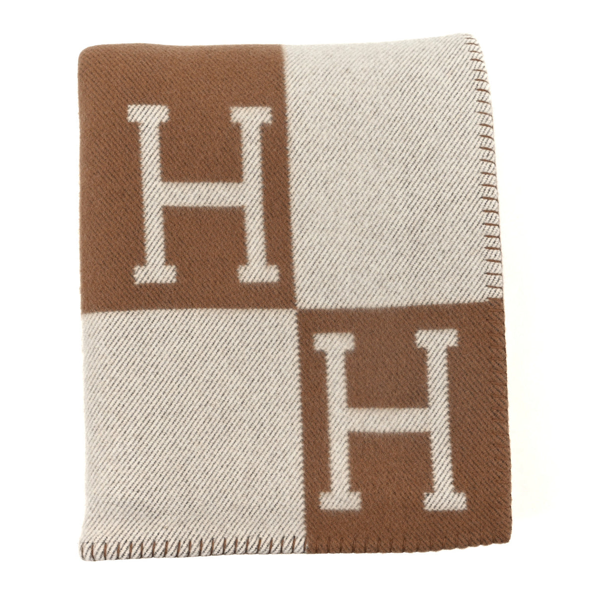 Wool Cashmere Avalon Blanket Ecru Camel