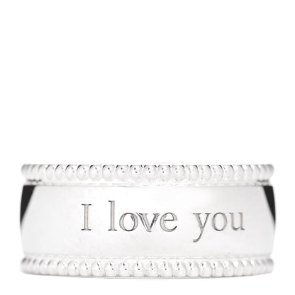Tiffany Sterling Silver Milgrain I Love You Band Ring 46 3.75 1 of 4