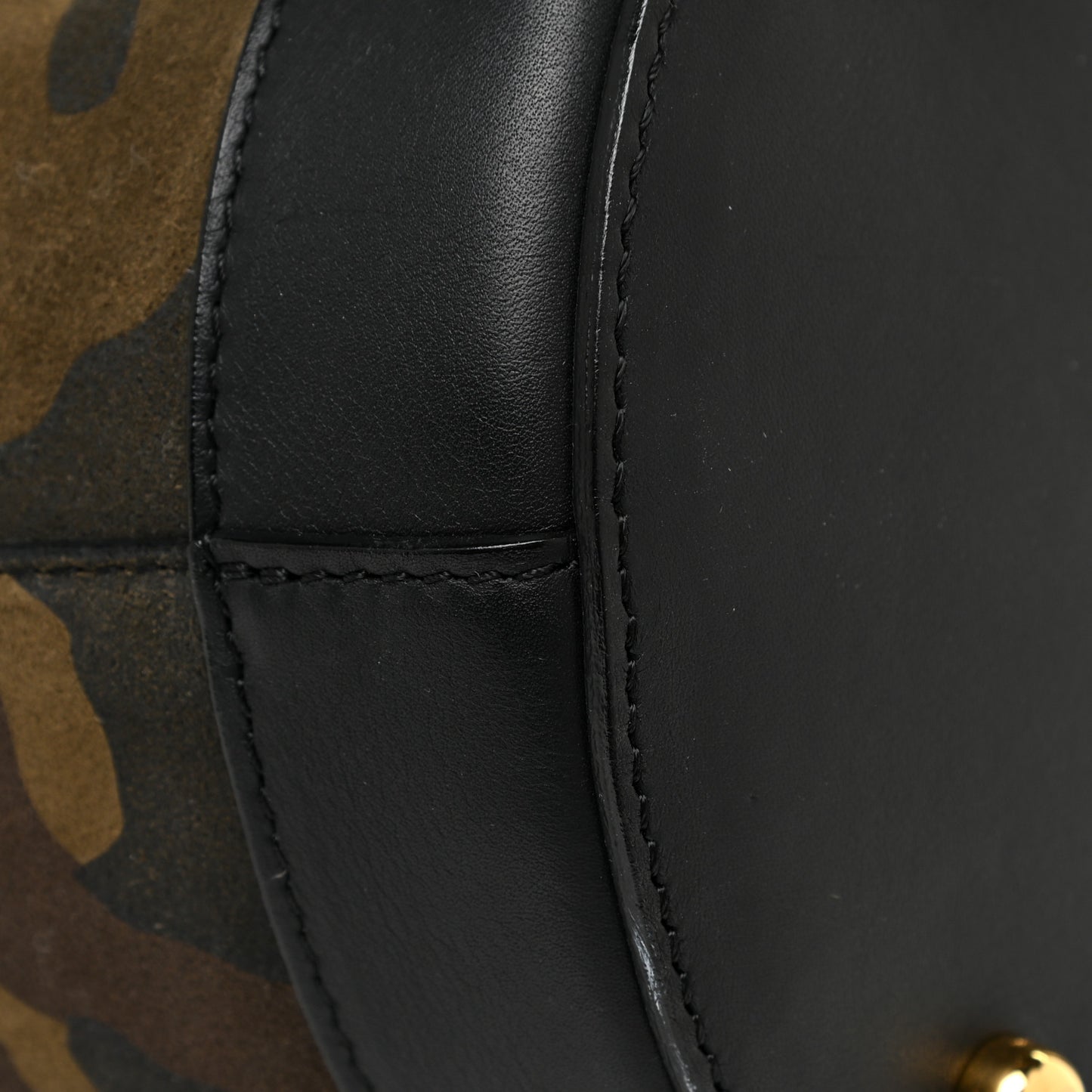 Calfskin Suede Camouflage Hobo Bag Multicolor