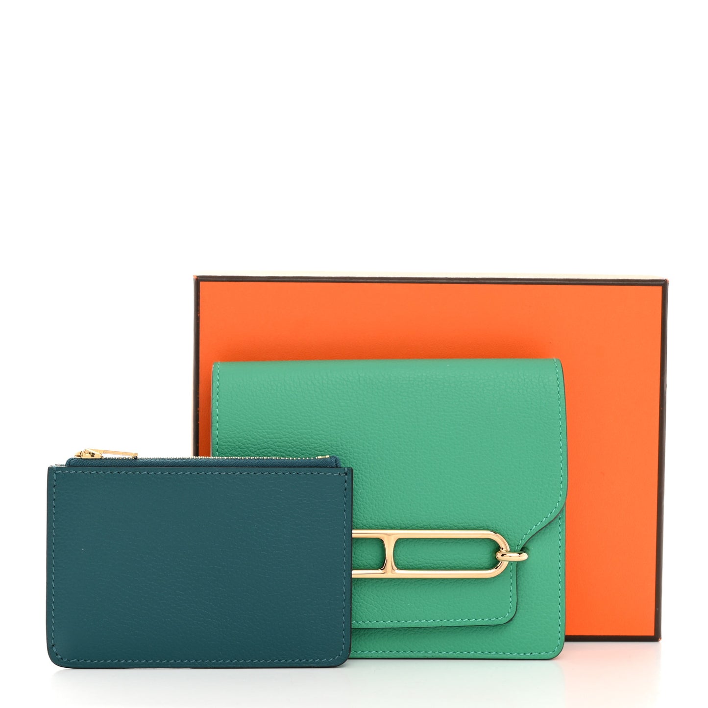 Evercolor Bi-Color Roulis Slim Wallet Menthe Vert Bosphore