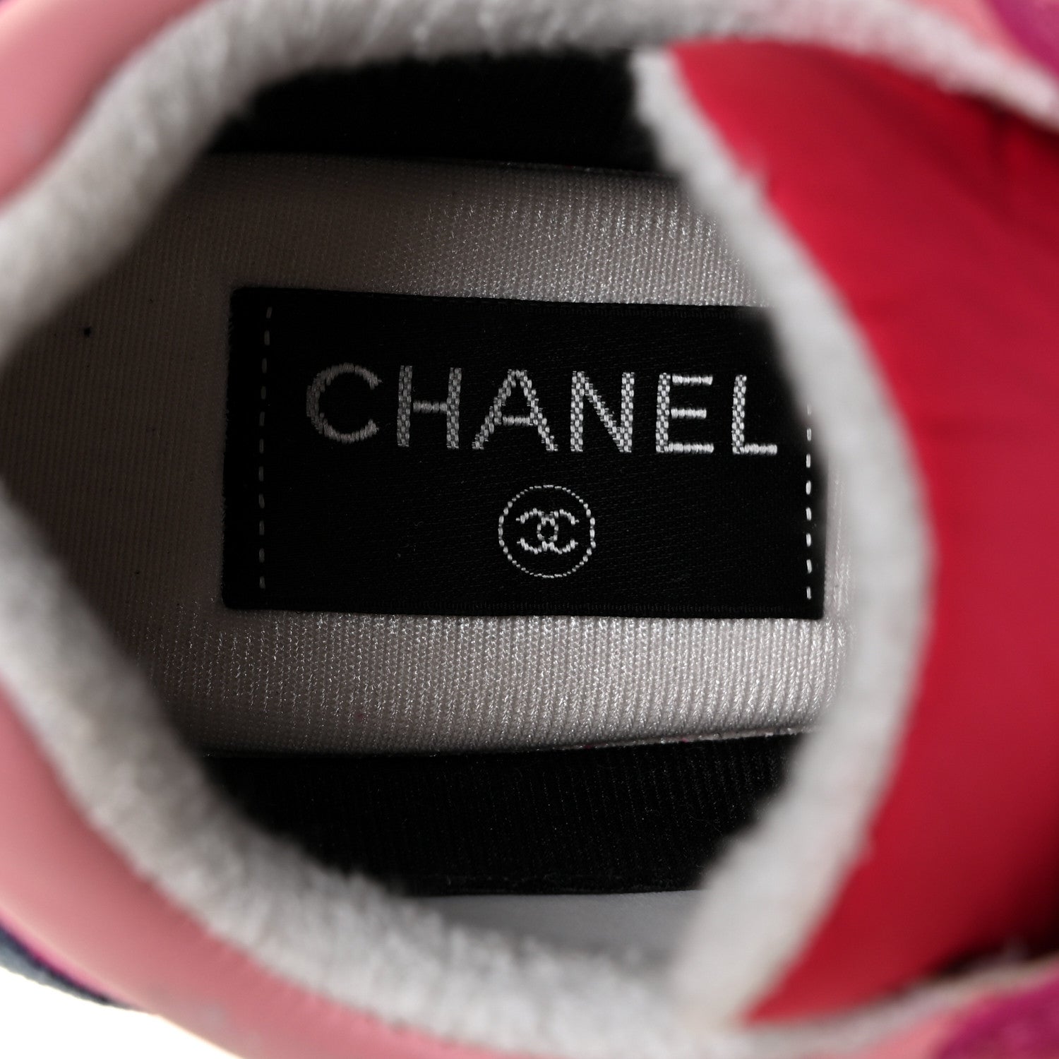 Chanel Nylon Calfskin Suede Womens CC Sneakers 39 Fuchisa Pink 7 of 9