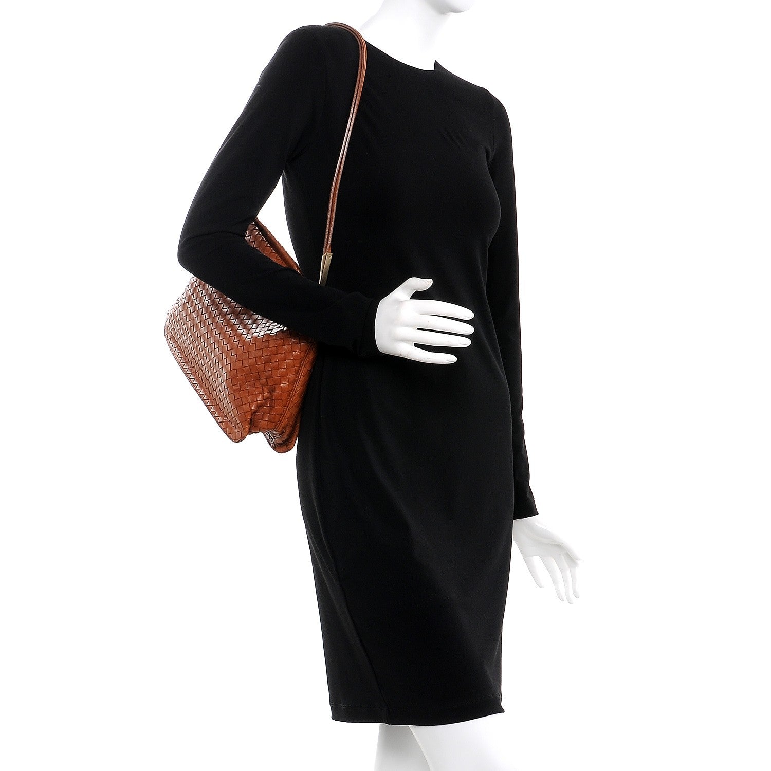 Bottega Veneta Nappa Intrecciato Shoulder Bag Tan 2 of 12