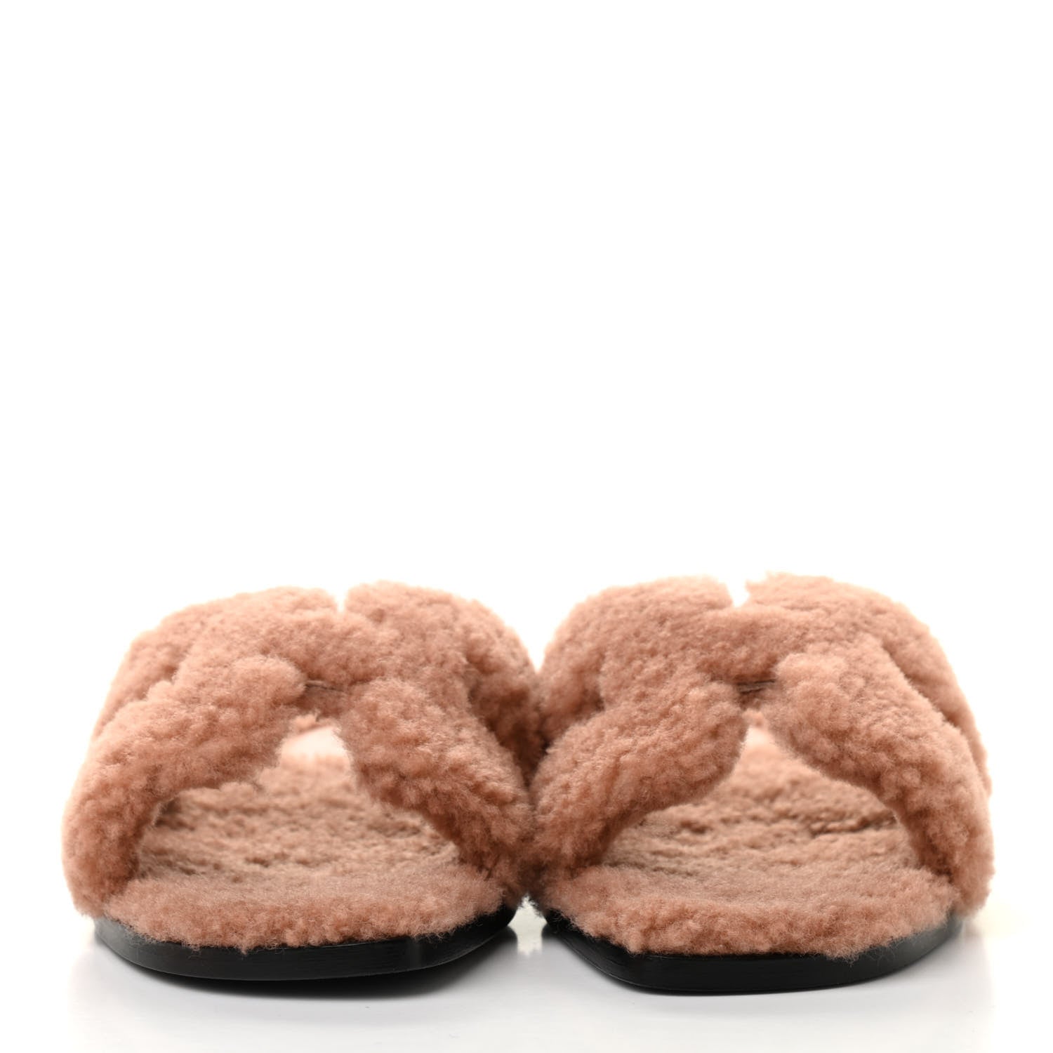 Hermes Woolskin Oran Sandals 36.5 Rose Aube 2 of 7