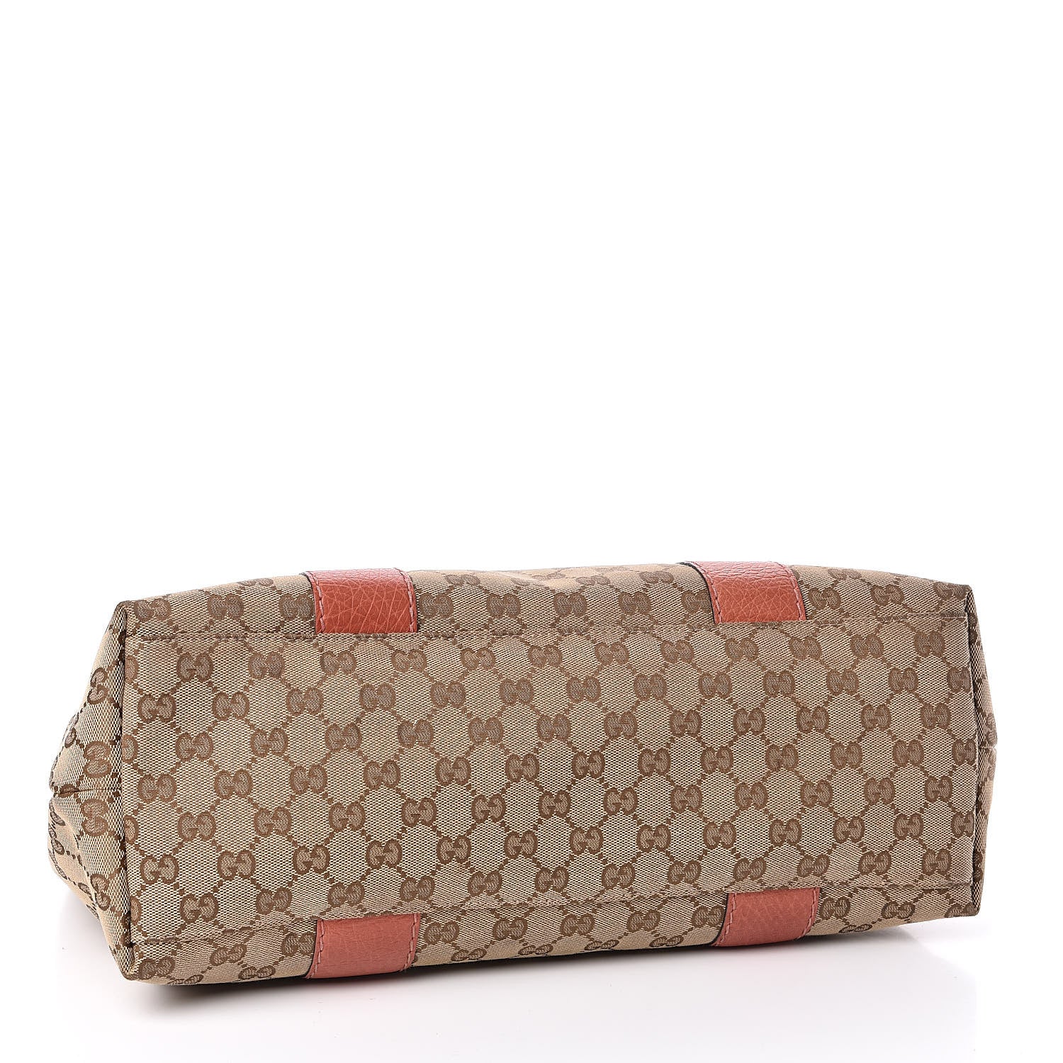 Gucci Monogram Medium Bamboo Bar Tote Coral 4 of 12