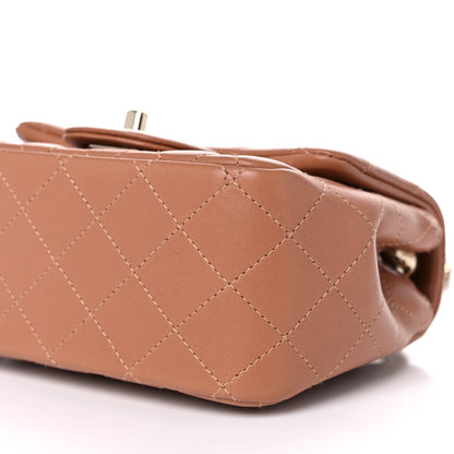 Chanel Lambskin Quilted Mini Square Flap Brown 9 of 10