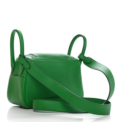 Hermes Taurillon Clemence Mini Lindy 20 Bambou 3 of 9