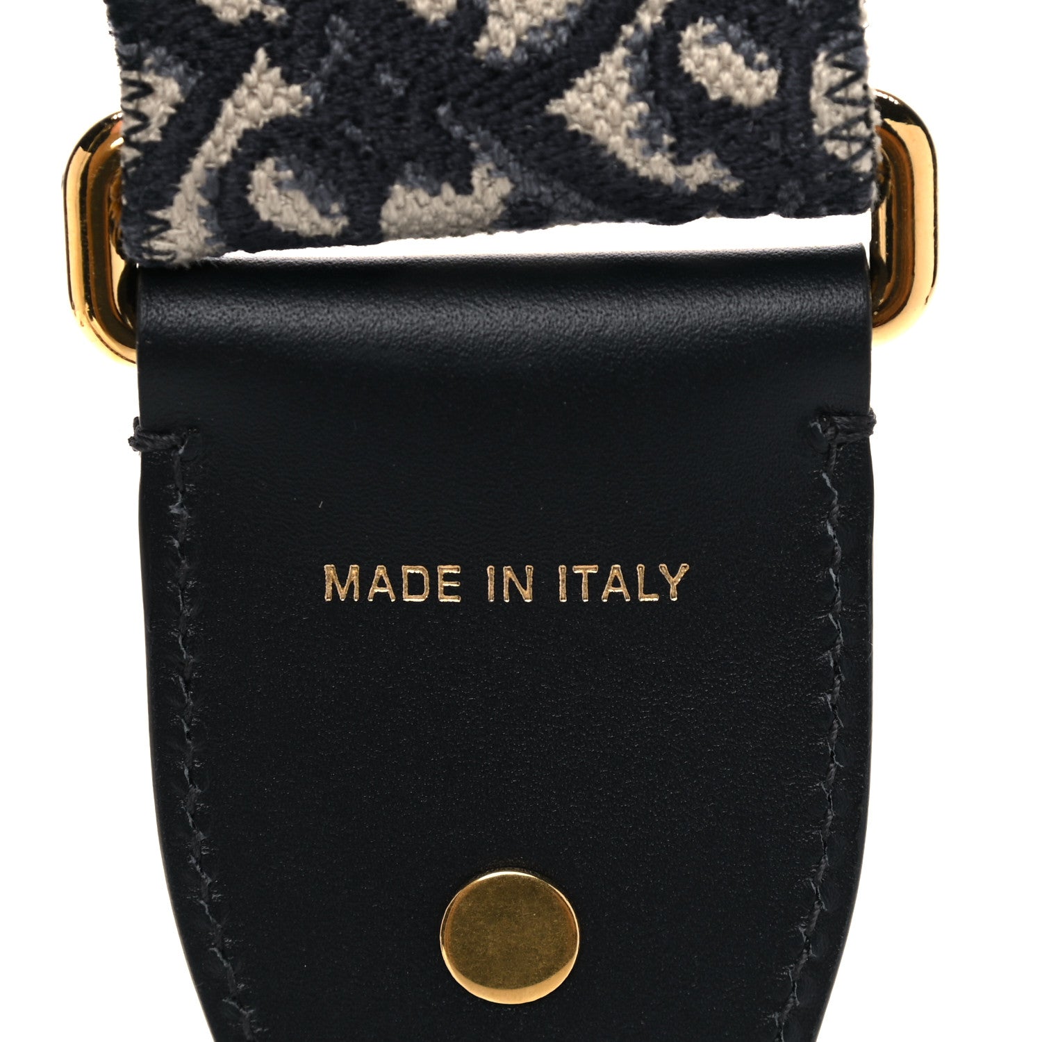 Christian Dior Oblique Adjustable Shoulder Strap Blue 3 of 4