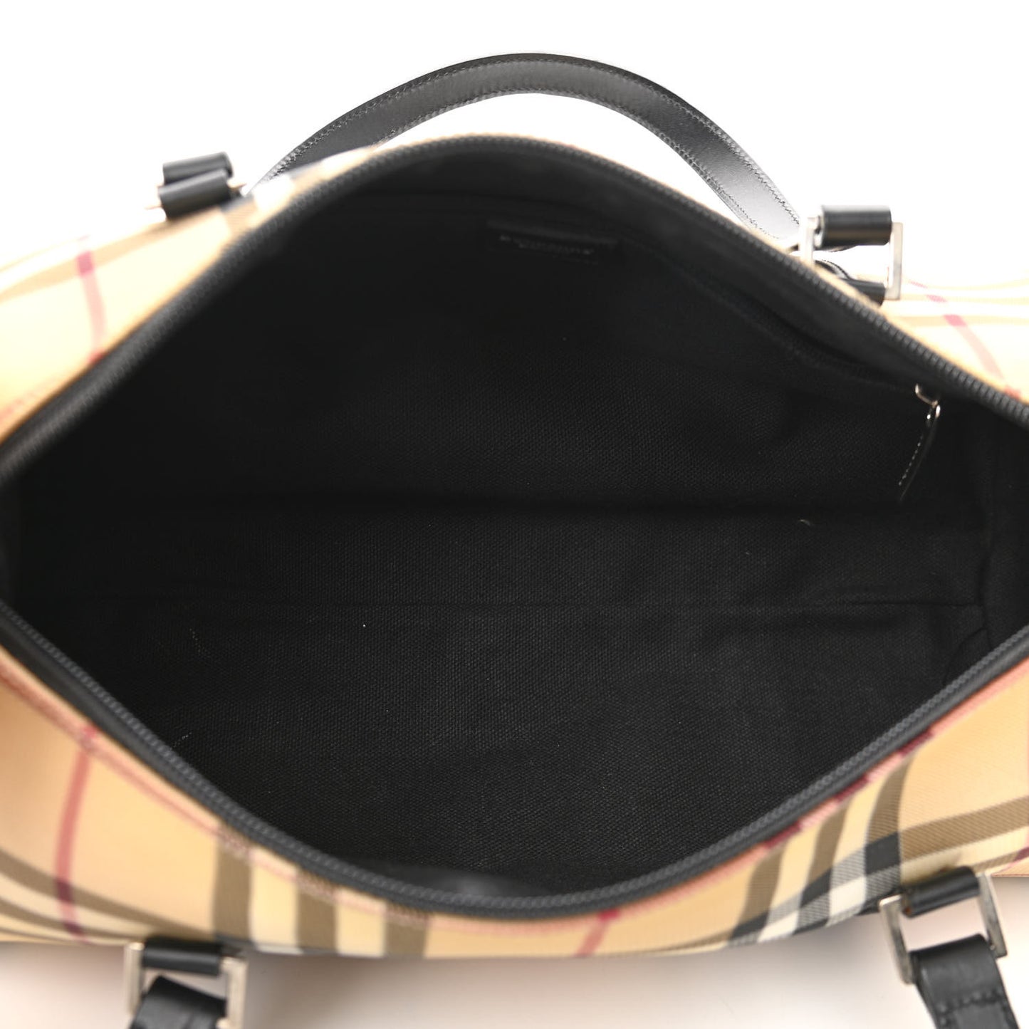 House Check Barrel Bag Black