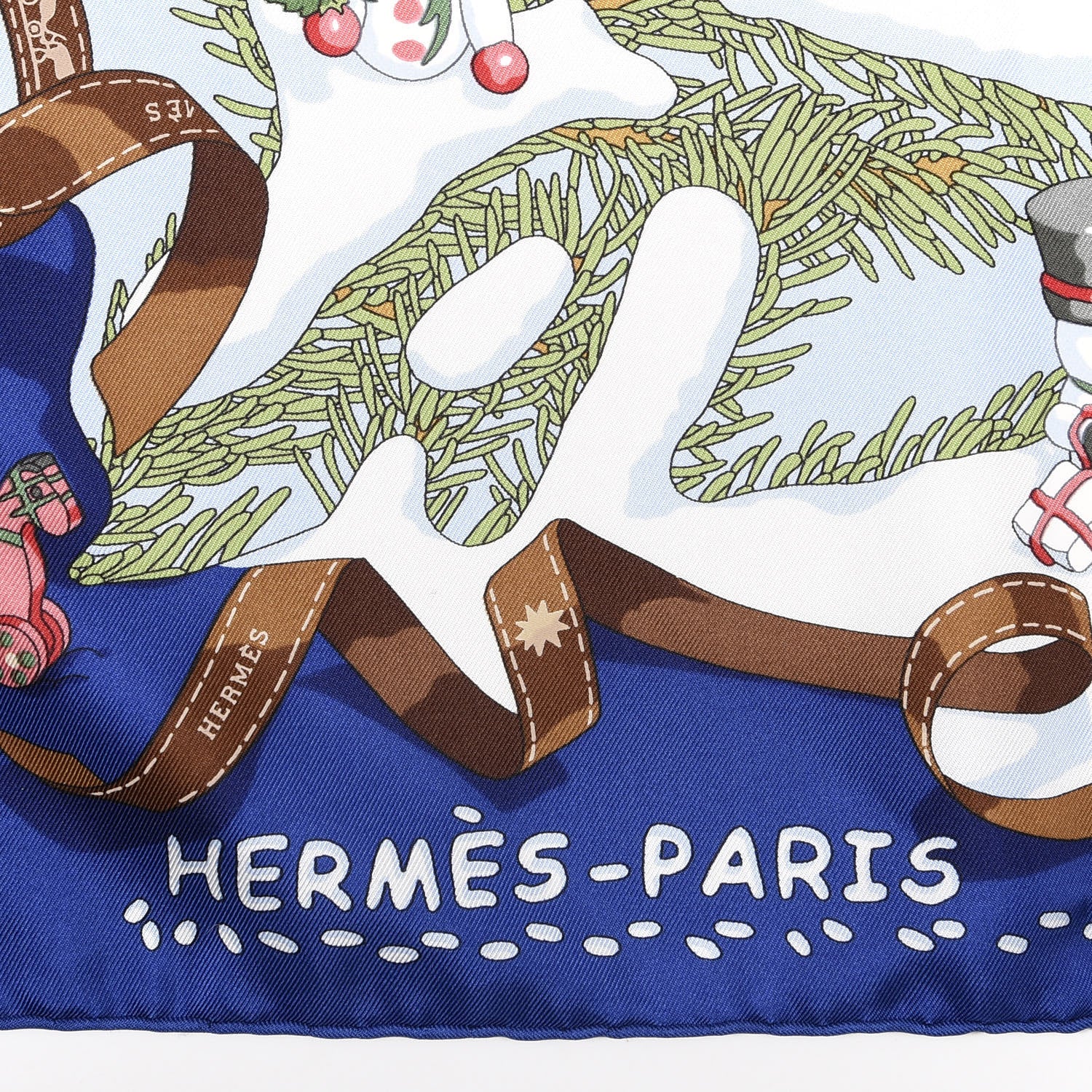 Hermes Silk Noel Au 24 Faubourg Scarf 90 2 of 2