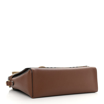 Burberry Calfskin Vintage Check Note Crossbody Bag Tan 4 of 11