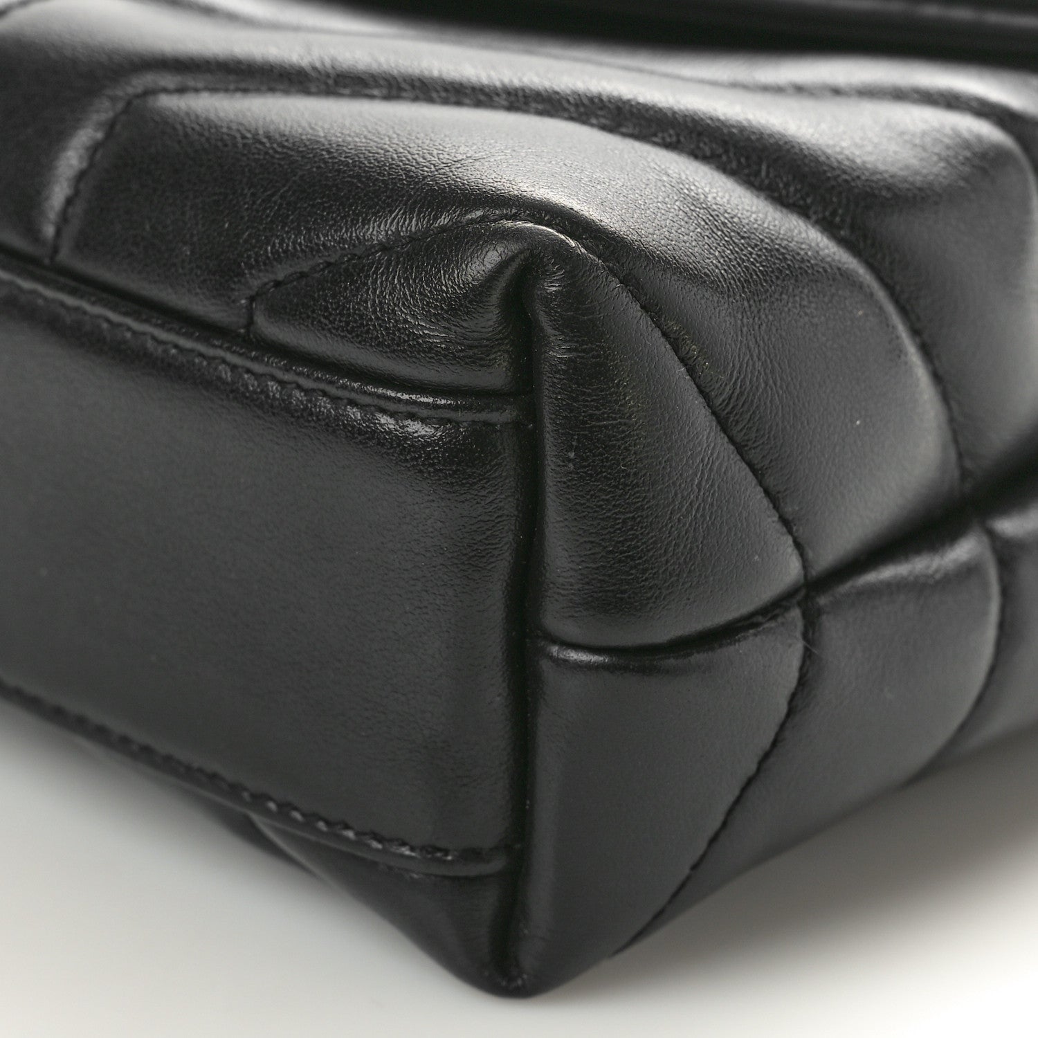 Saint Laurent Calfskin Y Quilted Monogram Toy Loulou Crossbody Bag Black 12 of 13