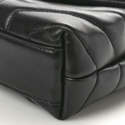 Saint Laurent Calfskin Y Quilted Monogram Toy Loulou Crossbody Bag Black 12 of 13