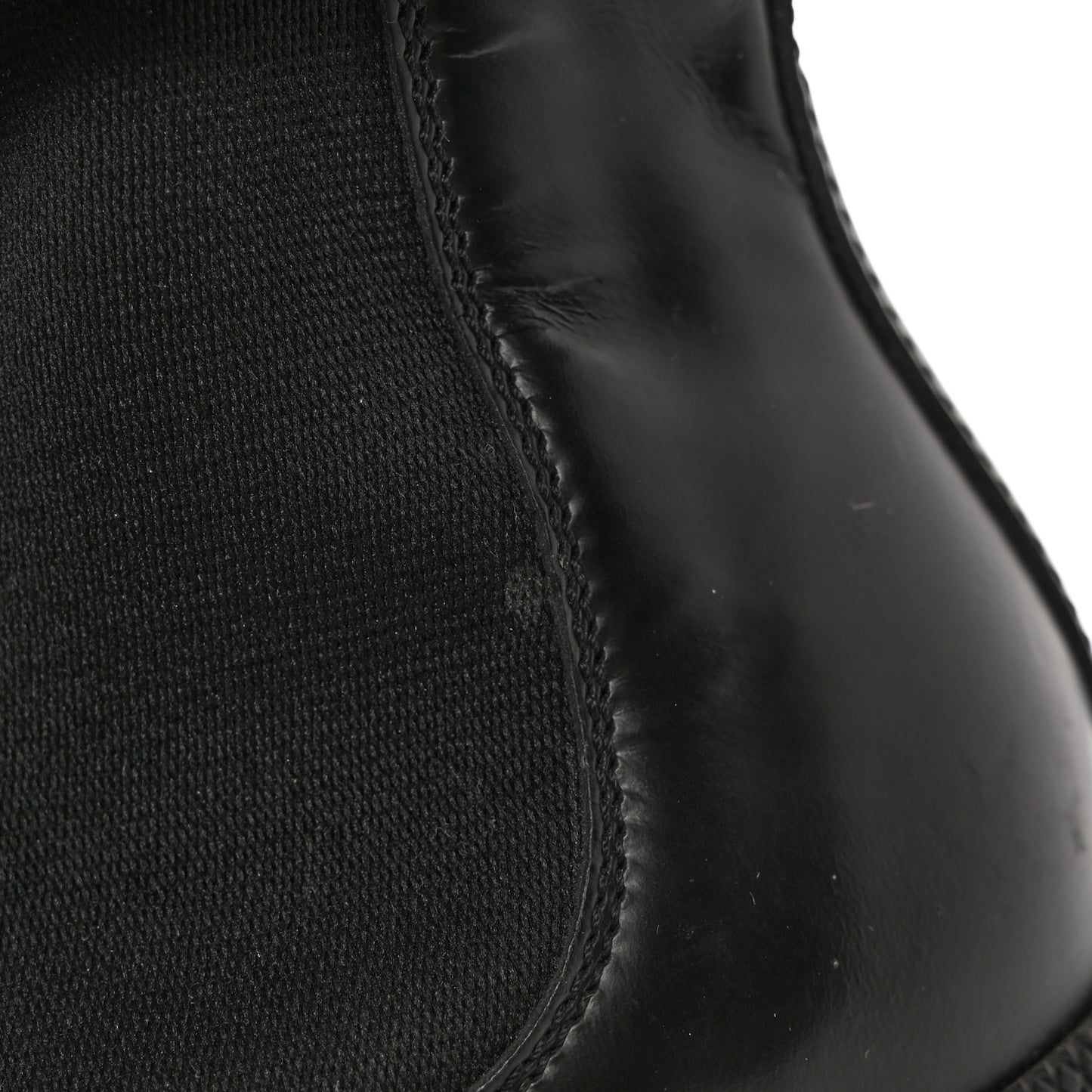 Calfskin Crystal GG Trip Chelsea Ankle Boots 38 Black