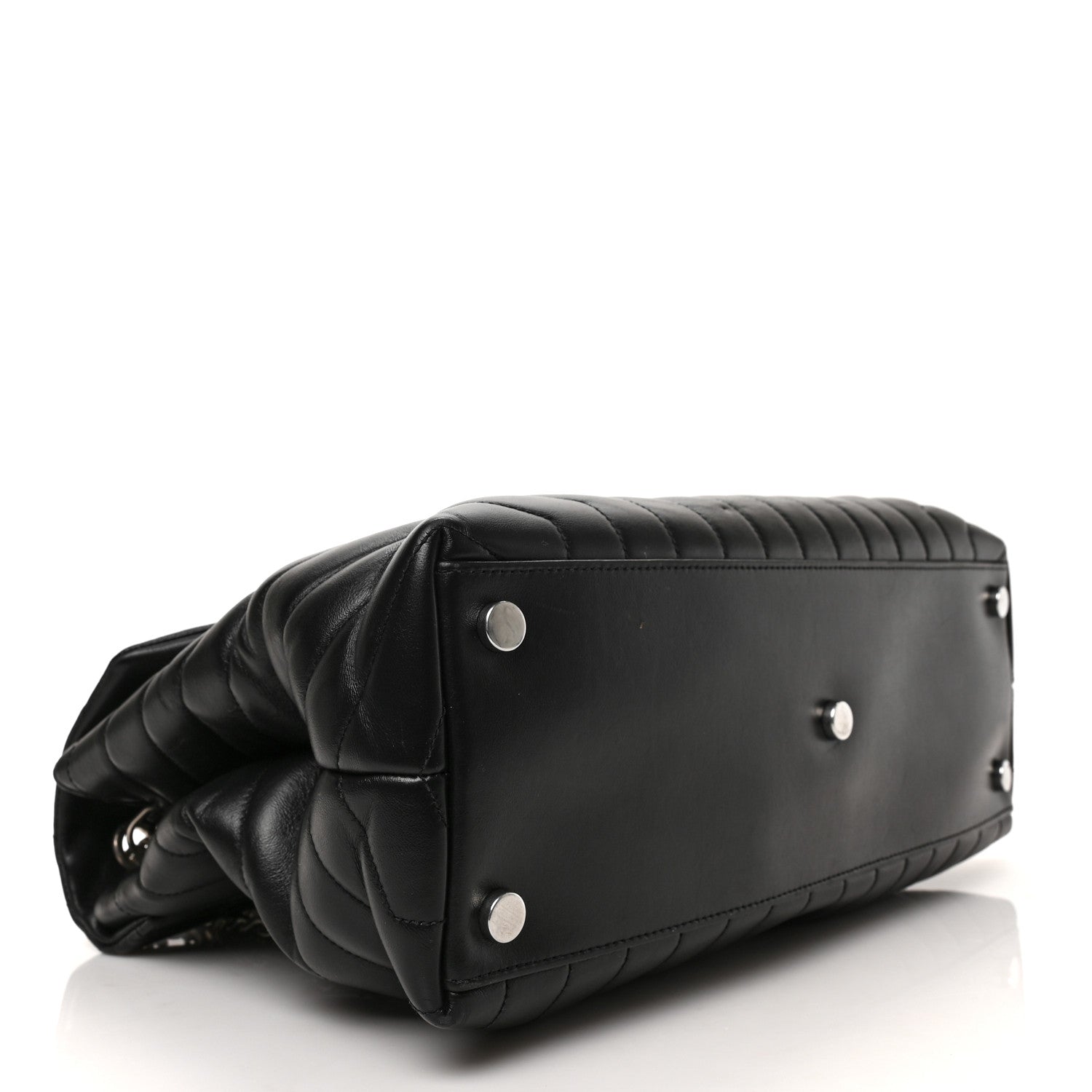 Saint Laurent Calfskin Y Quilted Monogram Large Loulou Chain Satchel Black 4 of 8