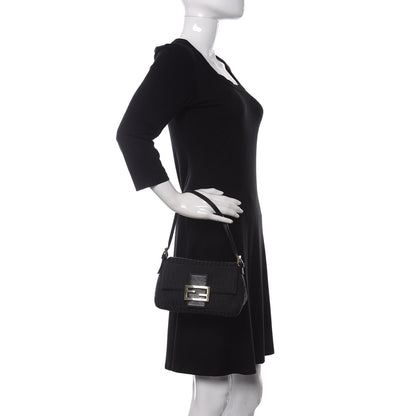 Fendi Zucchino Mini Mama Baguette Black 2 of 9
