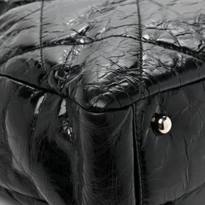 Chanel Glazed Calfskin Quilted Tweed Portobello Tote Black Red 13 of 16