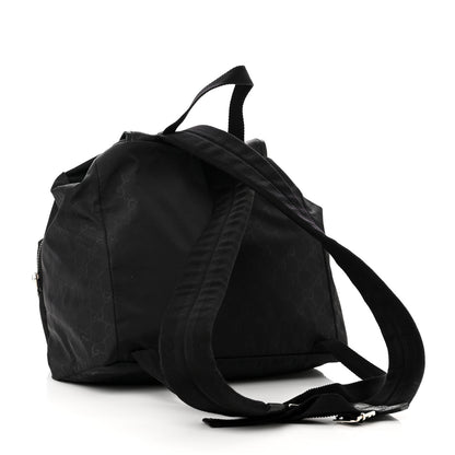 Gucci Nylon Monogram Medium Light Single Buckle Backpack Black 3 of 11