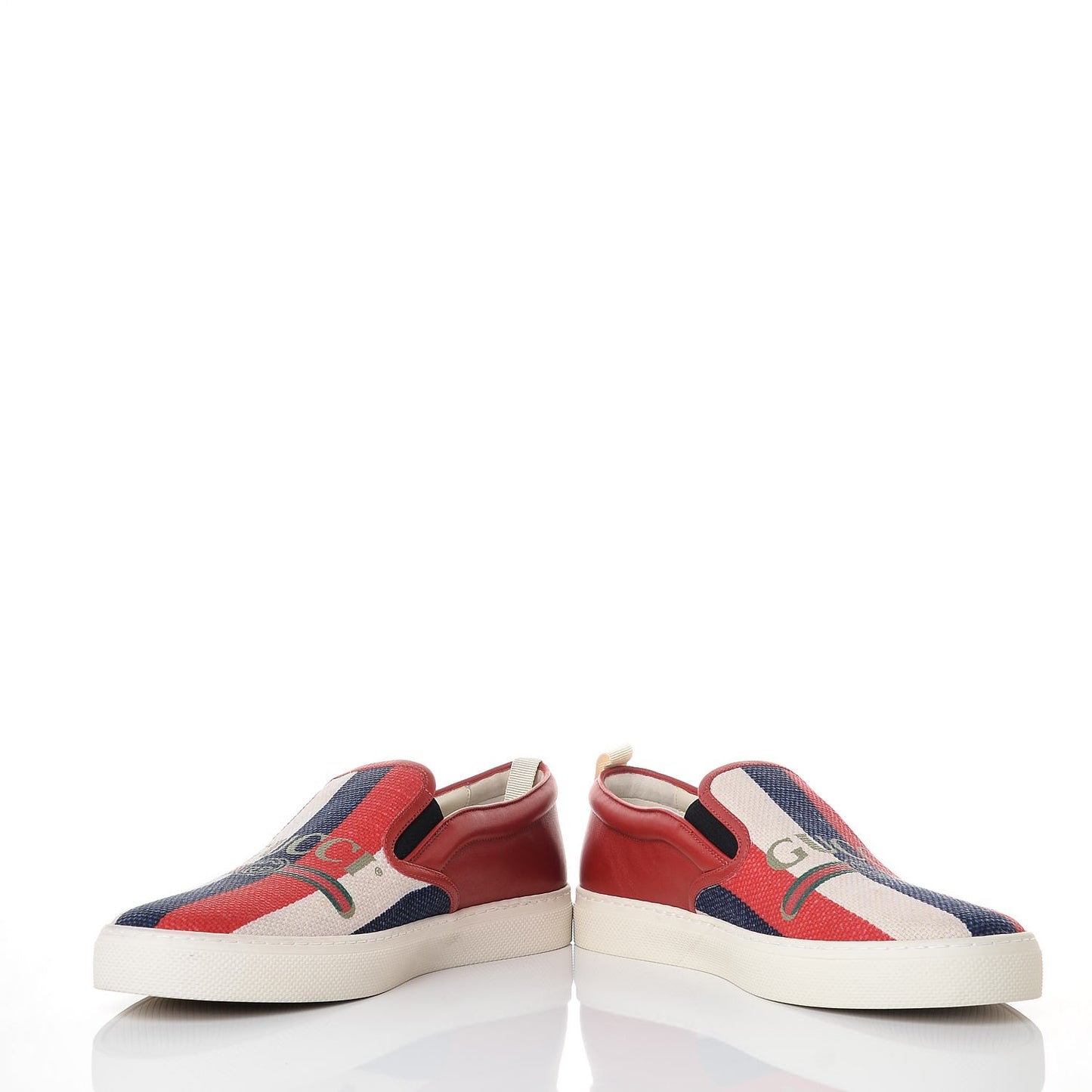 Canvas Sylvie Stripe Logo Mens Dublin Slip On Sneakers 10.5 Mystic White Hibiscus Red Maritime