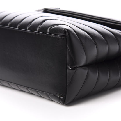 Saint Laurent Calfskin Y Quilted Monogram Medium Loulou Chain Satchel Black 6 of 11